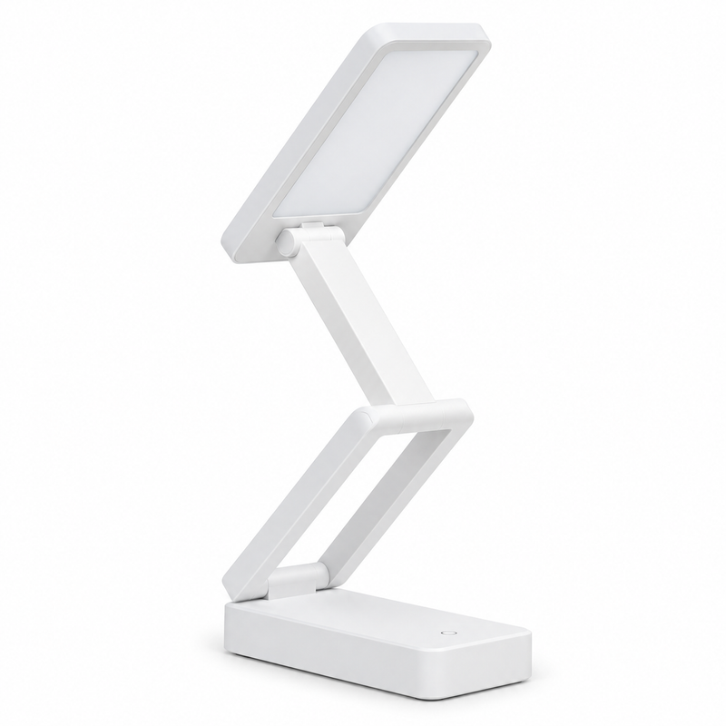 Lampe de bureau sans fil pliable rechargeable à tête orientable