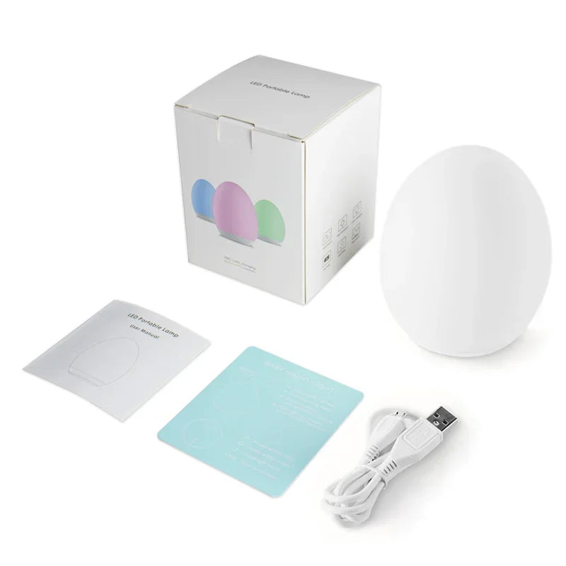 Lampe de bureau enfant œuf rechargeable, plusieurs couleurs