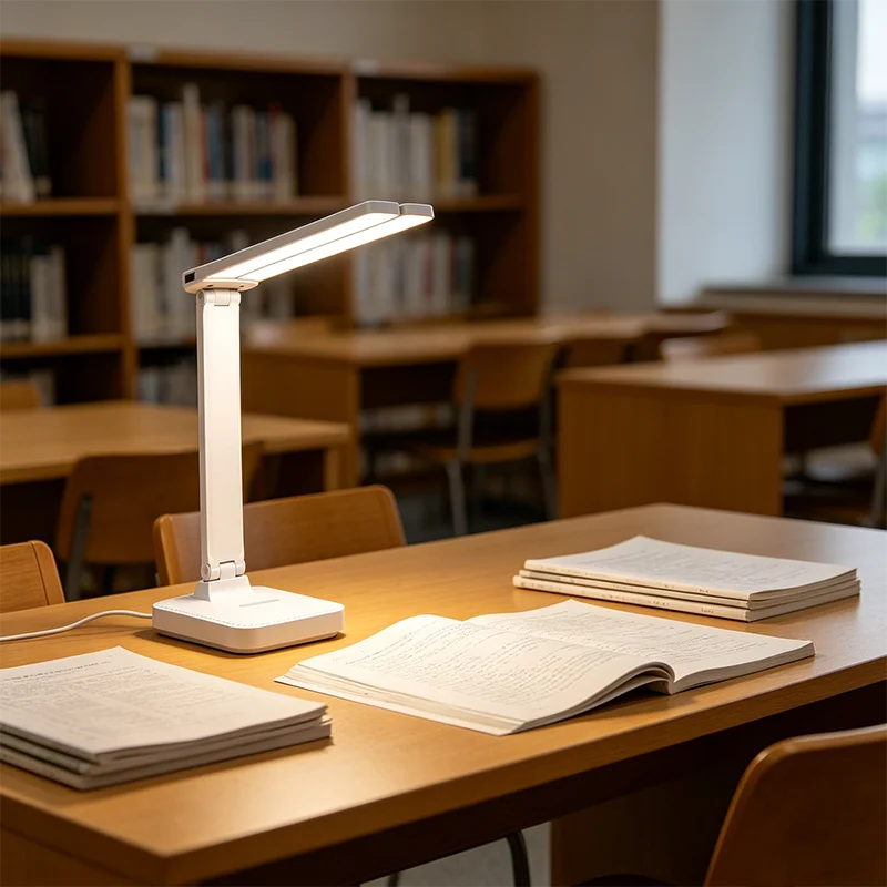 Lampe de bureau enfant pliable rechargeable à double barre LED