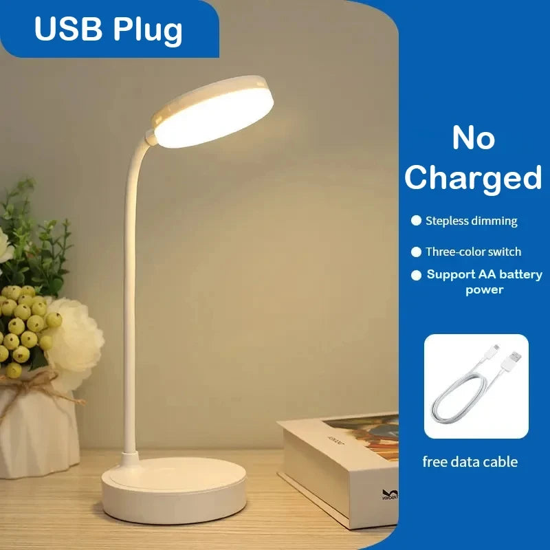 Lampe de bureau sans fil col de cygne rechargeable