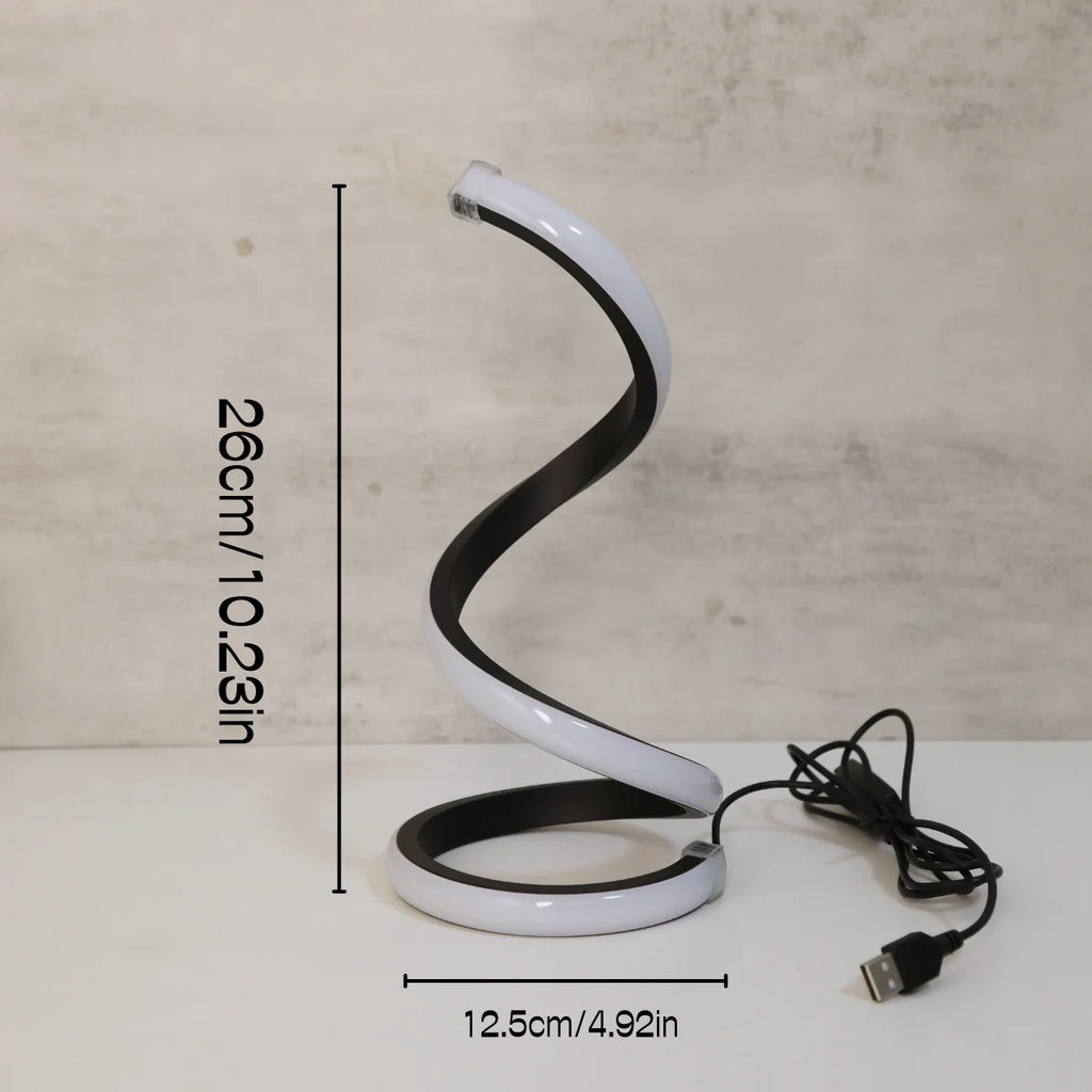 Lampe de bureau LED spirale