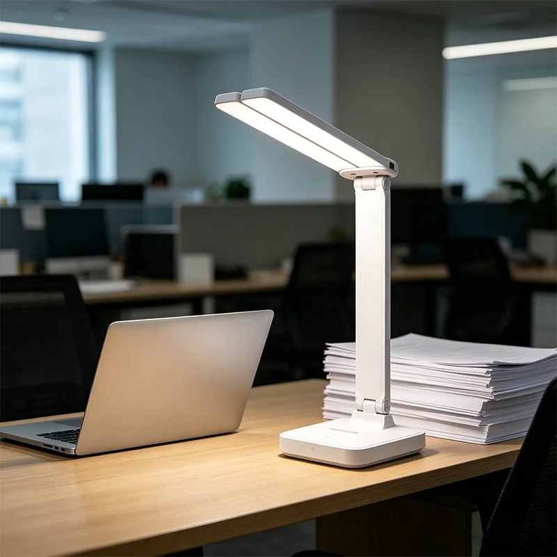 Lampe de bureau enfant pliable rechargeable à double barre LED