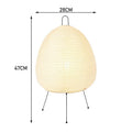 Lampe de bureau LED en papier de riz sur trépied en métal