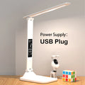 Lampe de bureau LED pliable avec écran horloge et température
