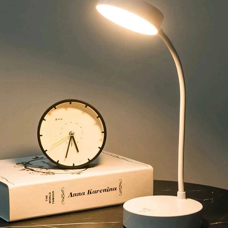 Lampe de bureau sans fil col de cygne rechargeable