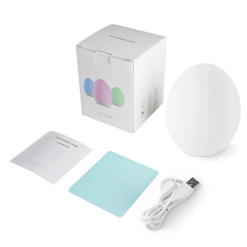 Lampe de bureau enfant œuf rechargeable, plusieurs couleurs