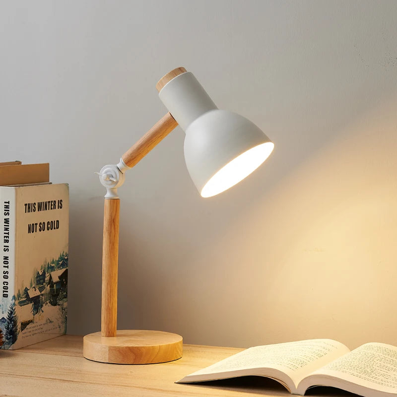 Lampe de bureau enfant scandinave en bois