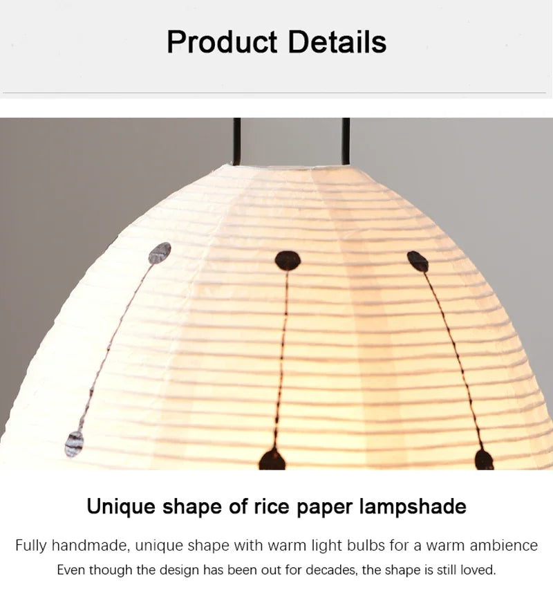 Lampe de bureau LED en papier de riz sur trépied en métal