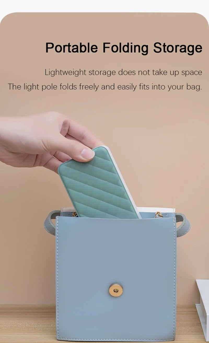 Lampe de bureau sans fil pliable rechargeable à tête orientable