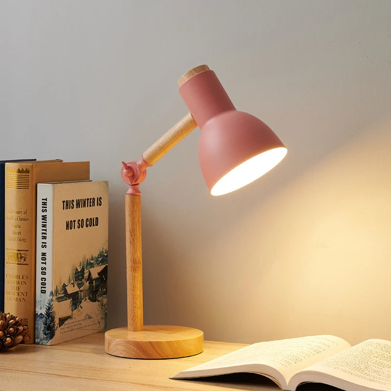 Lampe de bureau enfant scandinave en bois