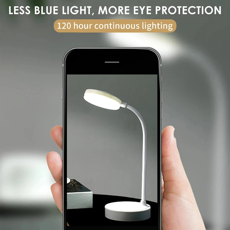 Lampe de bureau sans fil col de cygne rechargeable