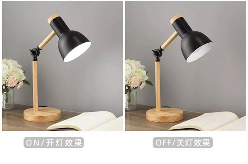 Lampe de bureau enfant scandinave en bois
