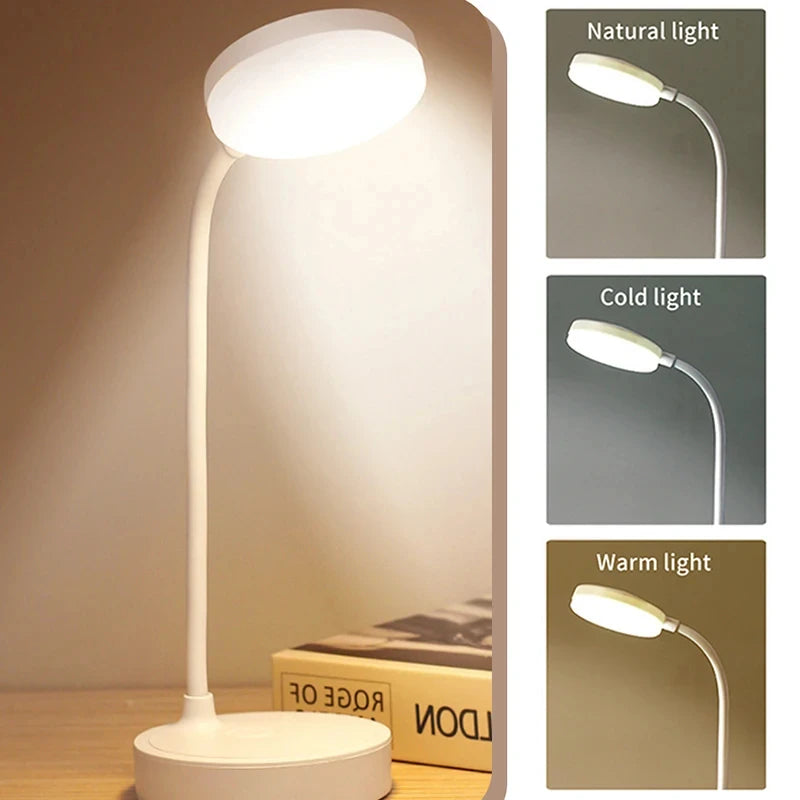 Lampe de bureau sans fil col de cygne rechargeable
