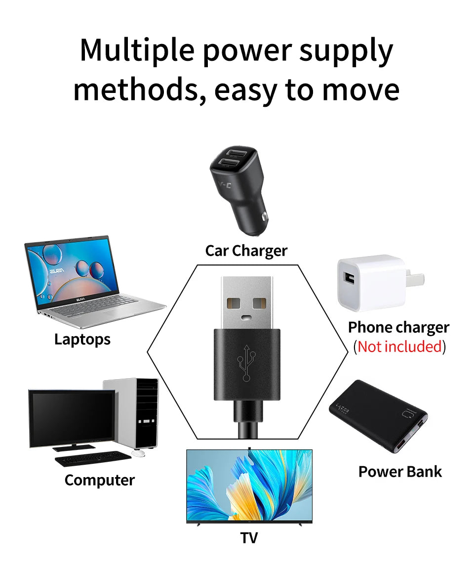 Lampe de bureau LED anneau noir avec 3 teintes