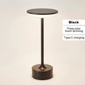Lampe de bureau sans fil tactile en métal à tête ronde, 3 teintes de blanc