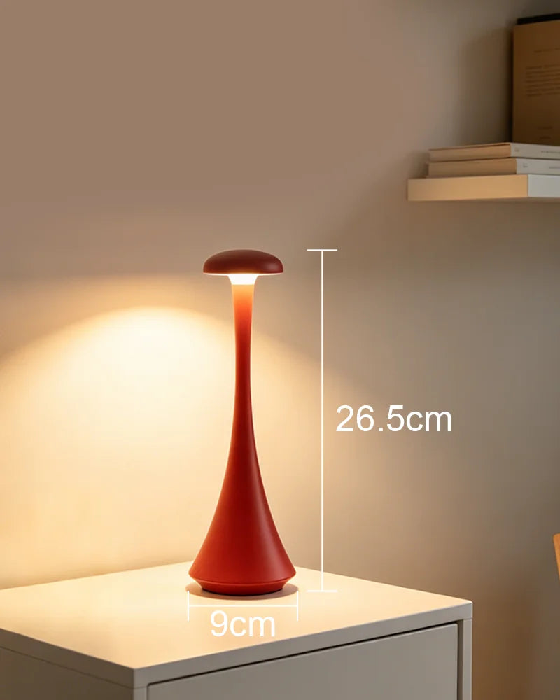 Lampe de bureau sans fil champignon rechargeable à commande tactile