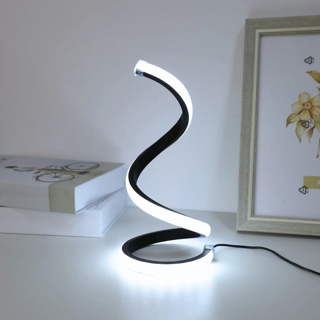 Lampe de bureau LED spirale