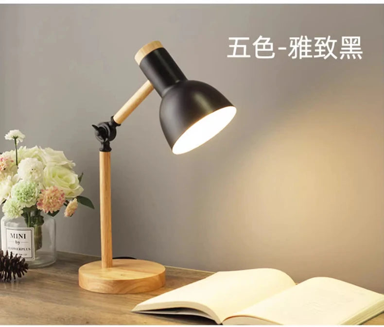 Lampe de bureau enfant scandinave en bois