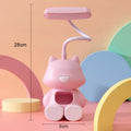 Lampe de bureau enfant chat rechargeable avec support téléphone