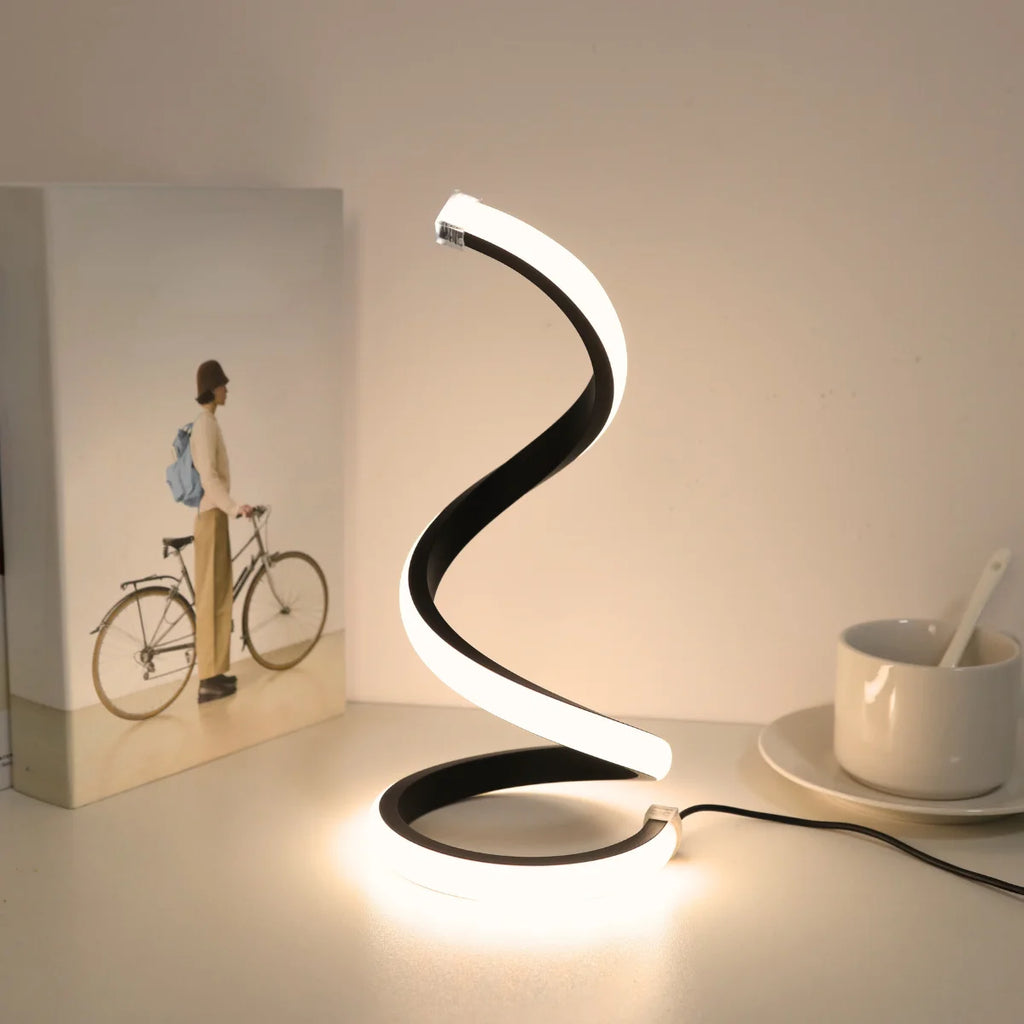 Lampe de bureau LED spirale